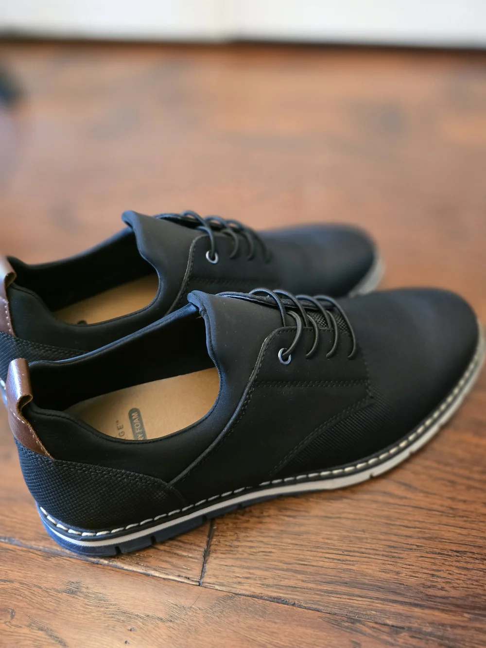 Men's Black Lace-Up Casual Dress Shoes